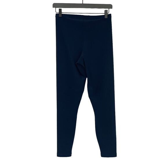 Sympli Navy Crop Legging Pants 23" Elastic Waist Pull-On Travel Comfort Size 4 - Picture 3 of 6